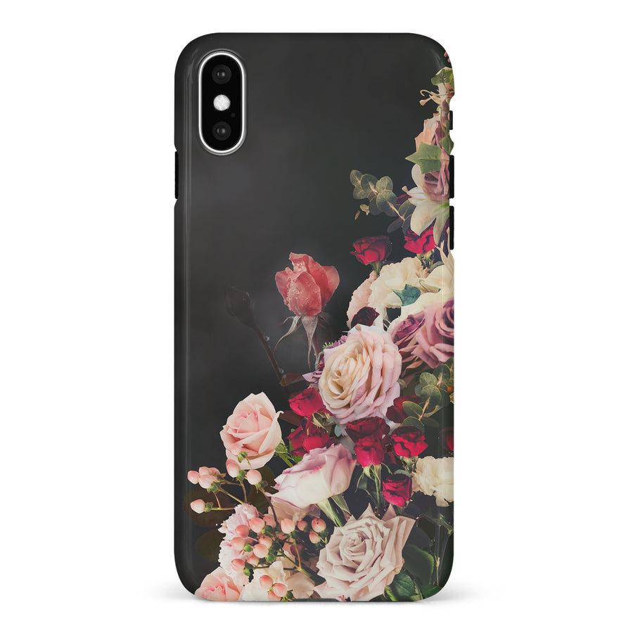 iPhone X/XS Roses Phone Case in Black