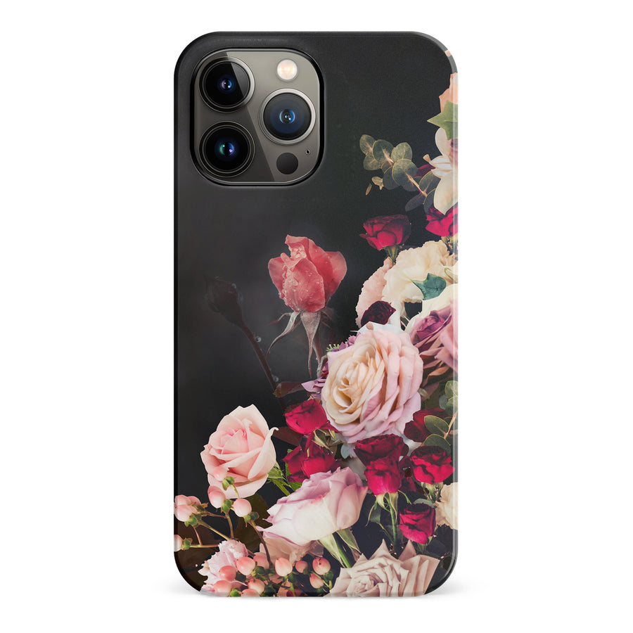 iPhone 13 Pro Max Roses Phone Case in Black