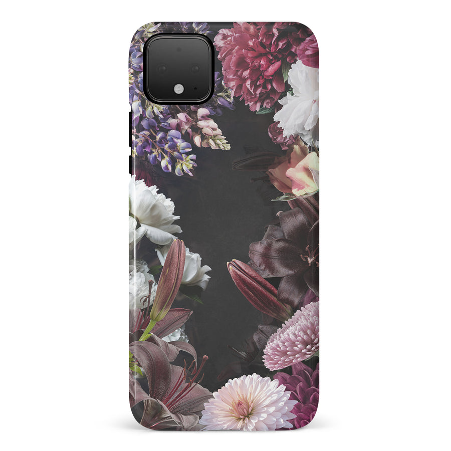 Google Pixel 4 Flower Garden Phone Case in Black