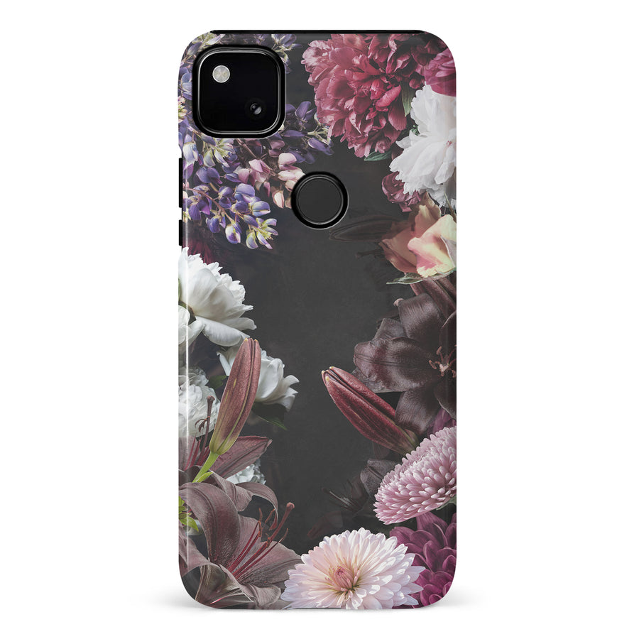 Google Pixel 4A Flower Garden Phone Case in Black