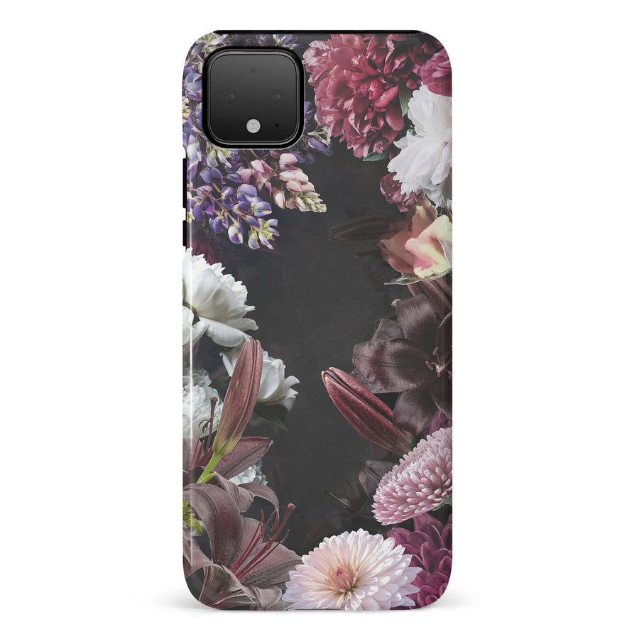 Google Pixel 4 XL Flower Garden Phone Case in Black