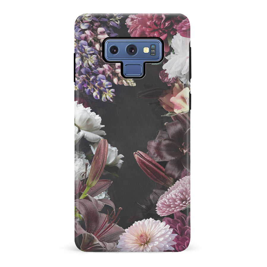 Samsung Galaxy Note 9 Flower Garden Phone Case in Black