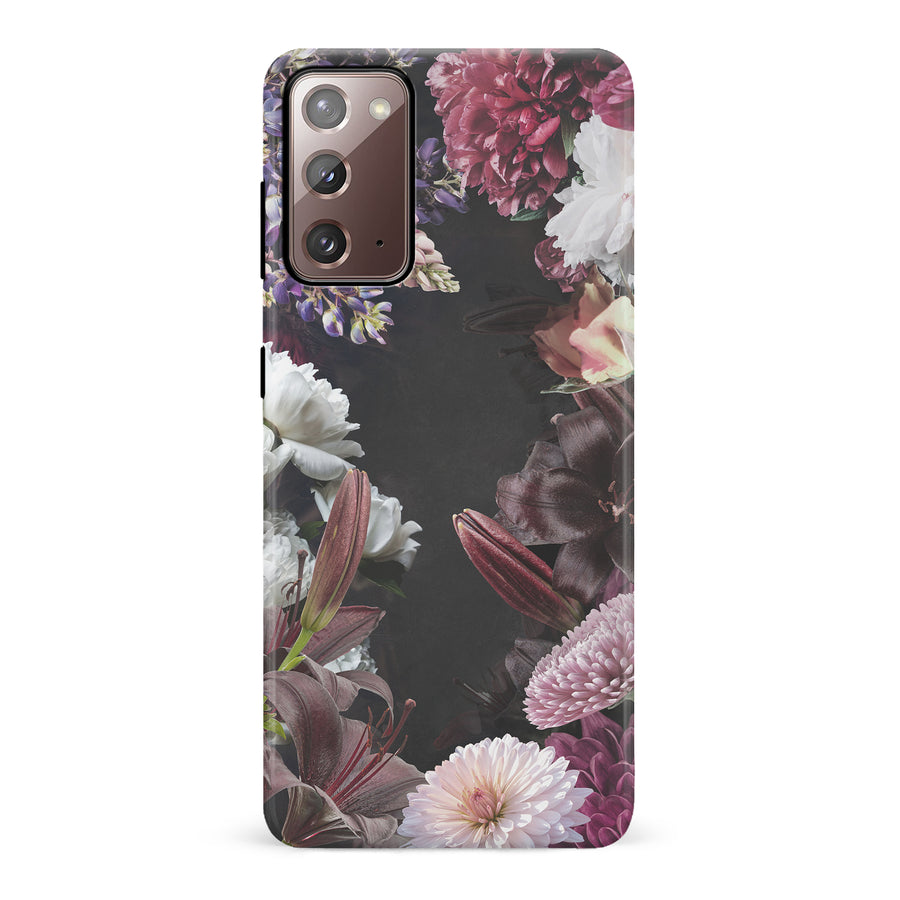 Samsung Galaxy Note 20 Flower Garden Phone Case in Black