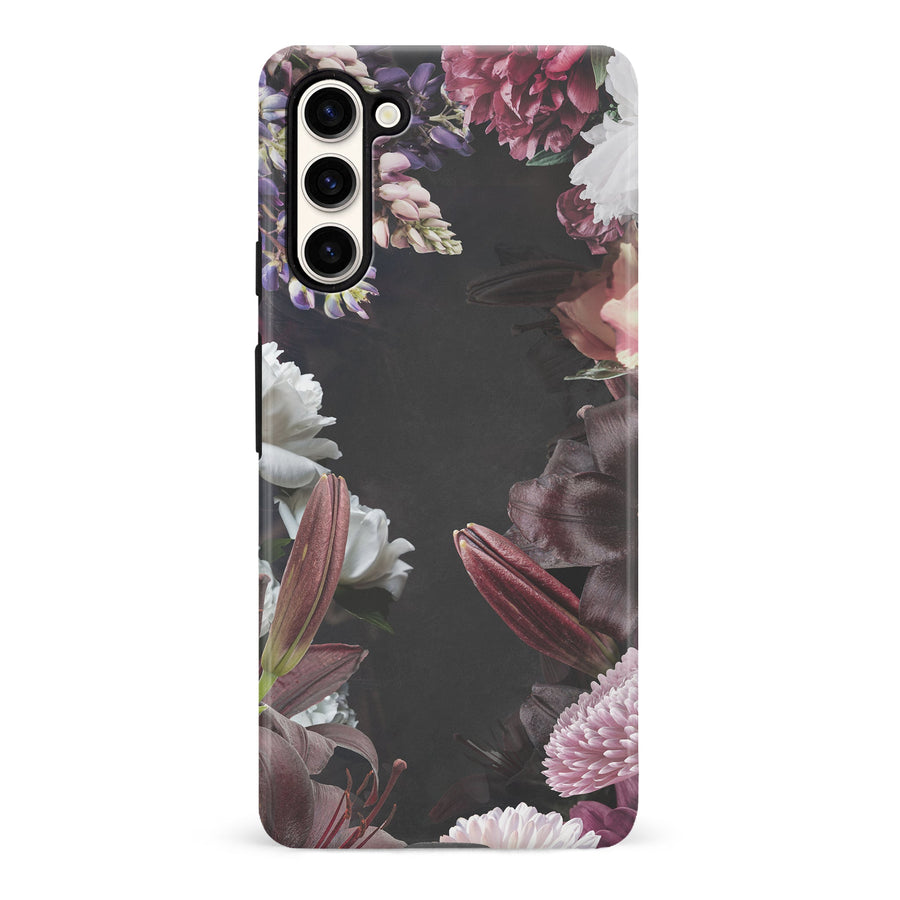 Samsung S23 Framed Florals Dark Floral Phone Case