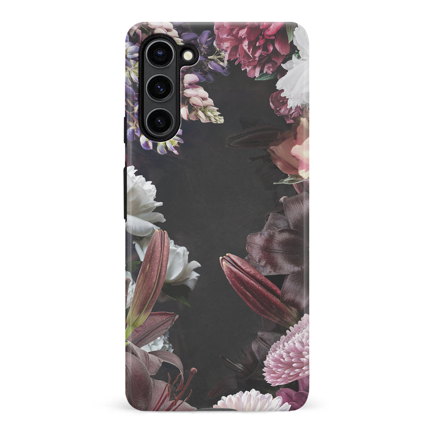 Samsung S23 Plus Framed Florals Dark Floral Phone Case