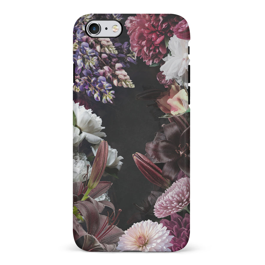 iPhone 6 Flower Garden Phone Case in Black