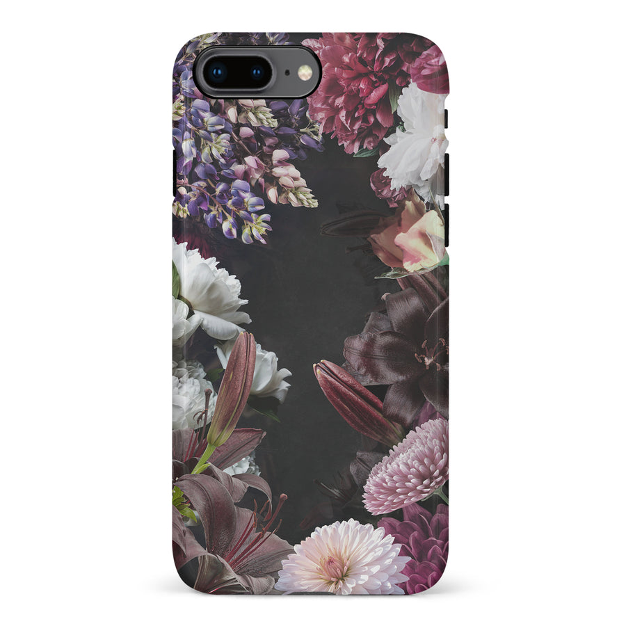 iPhone 8 Plus Flower Garden Phone Case in Black