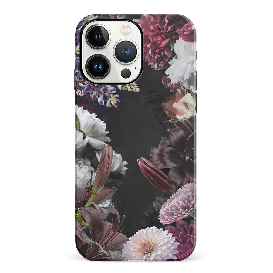 iPhone 13 Pro Flower Garden Phone Case in Black
