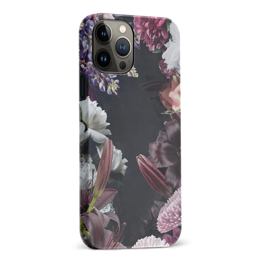 iPhone 13 Pro Max Flower Garden Phone Case in Black