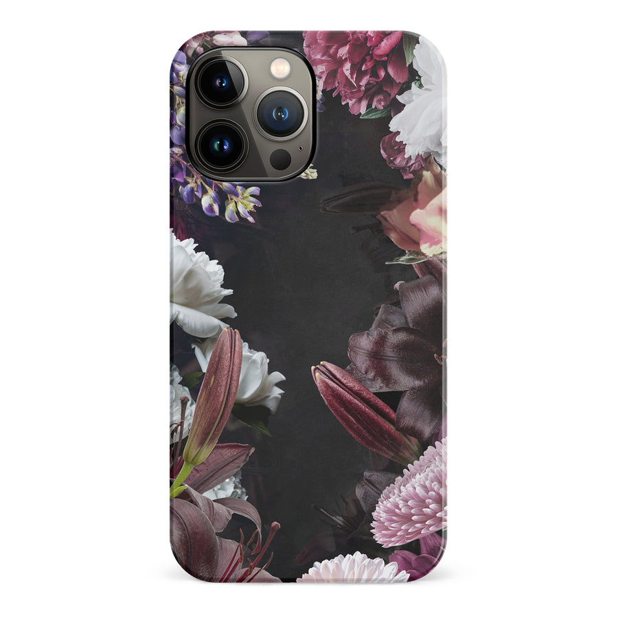 iPhone 13 Pro Max Flower Garden Phone Case in Black