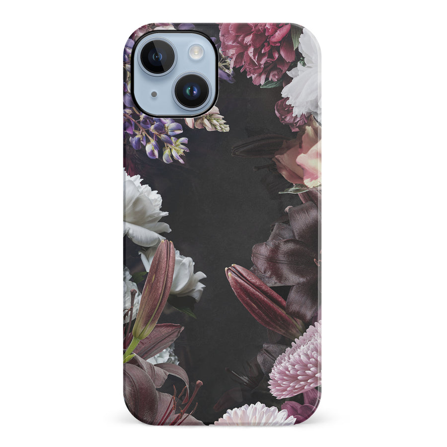 iPhone 14 Plus Flower Garden Phone Case in Black