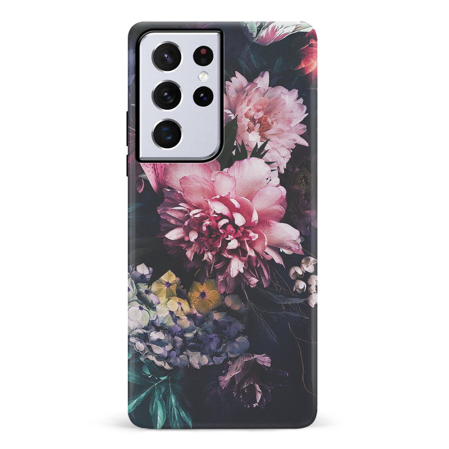 Samsung Galaxy S21 Ultra Flower Garden Phone Case in Pink