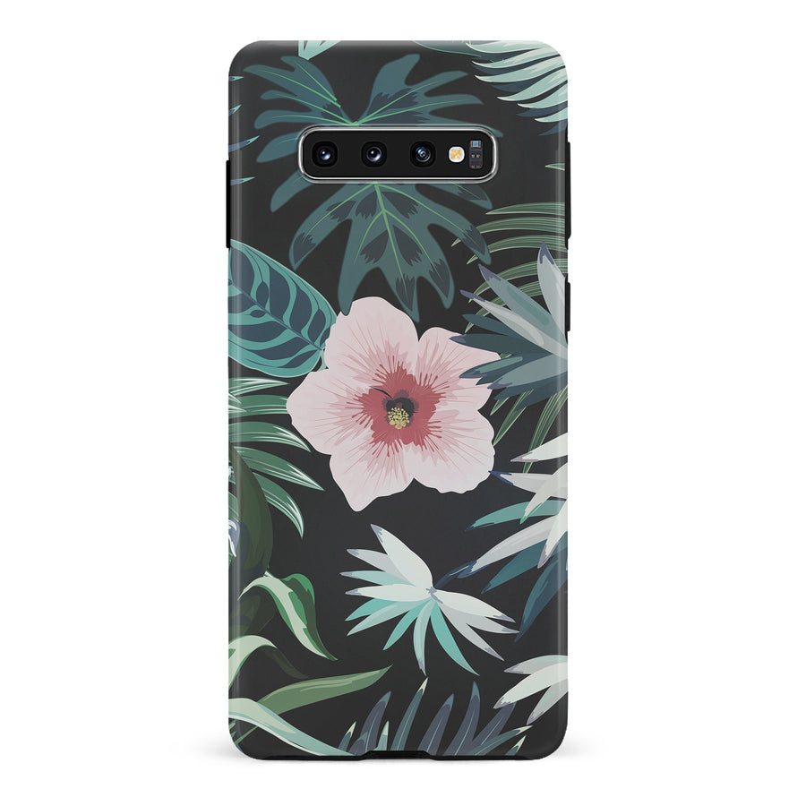 Samsung Galaxy S10 Tropical Arts Phone Case in Black