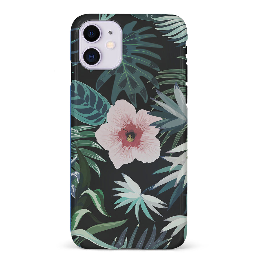iPhone 11 Tropical Arts Phone Case in Black