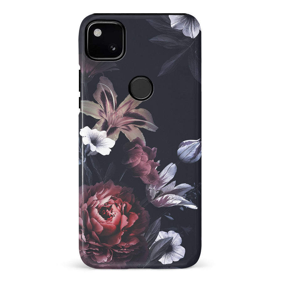 Google Pixel 4A Flower Garden Phone Case in Black