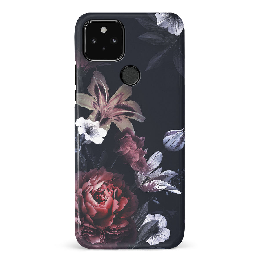 Google Pixel 5 Flower Garden Phone Case in Black