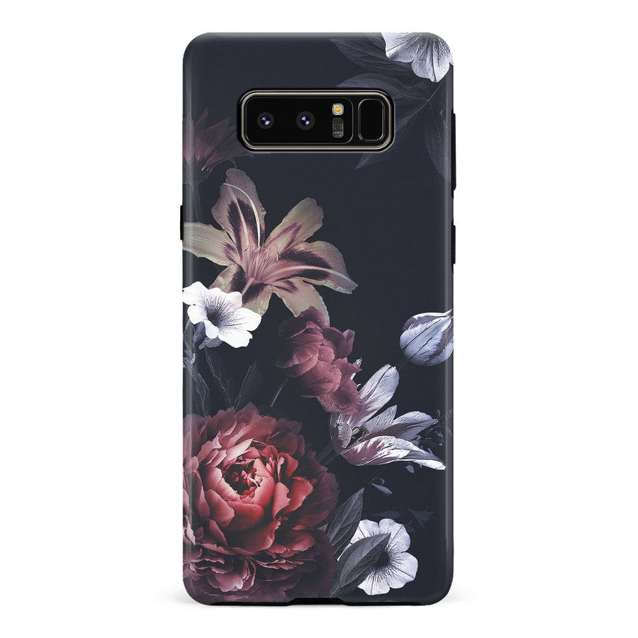 Samsung Galaxy Note 8 Flower Garden Phone Case in Black