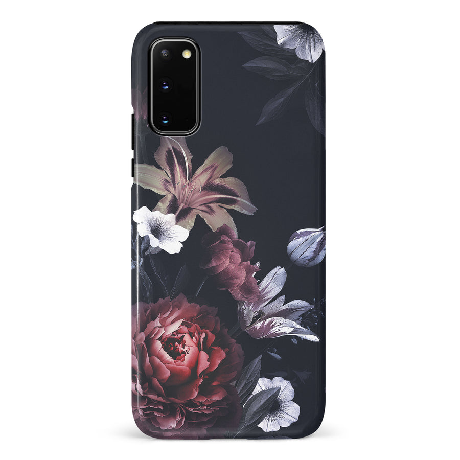 Samsung Galaxy S20 Flower Garden Phone Case in Black