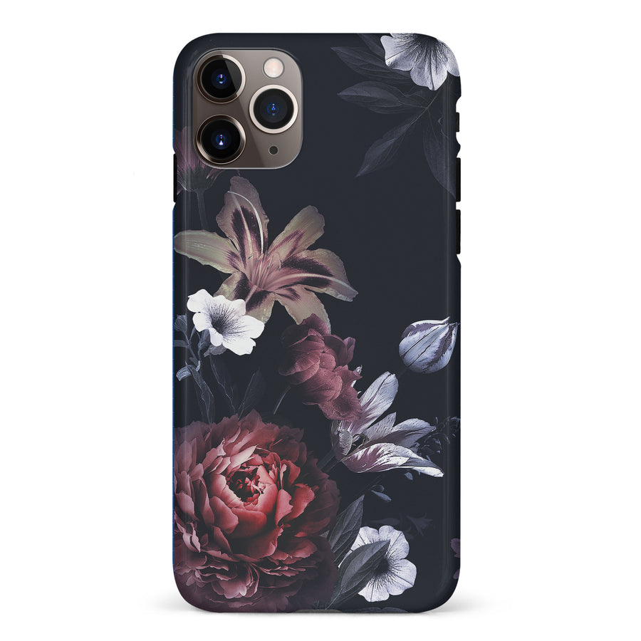 iPhone 11 Pro Max Flower Garden Phone Case in Black