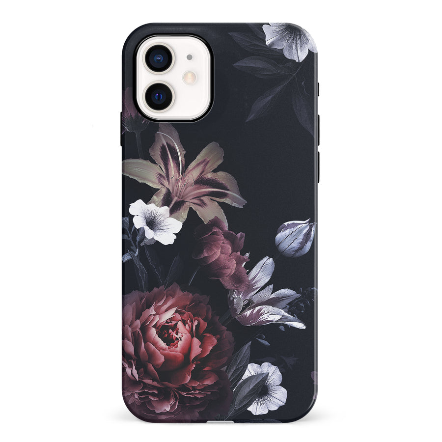 iPhone 12 Mini Flower Garden Phone Case in Black