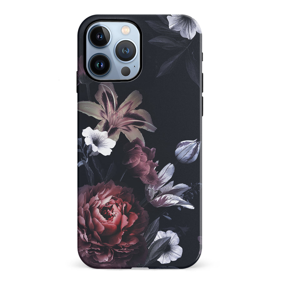 iPhone 12 Pro Flower Garden Phone Case in Black