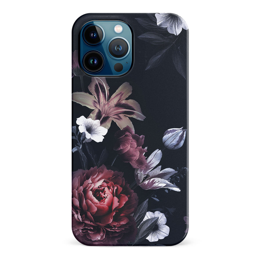 iPhone 12 Pro Max Flower Garden Phone Case in Black