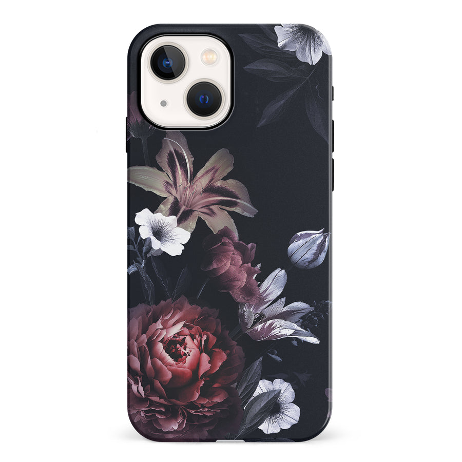 iPhone 13 Mini Flower Garden Phone Case in Black