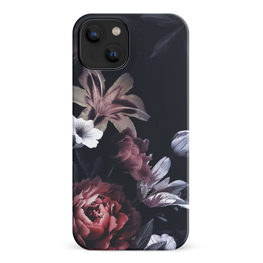 iPhone 14 Flower Garden Phone Case in Black