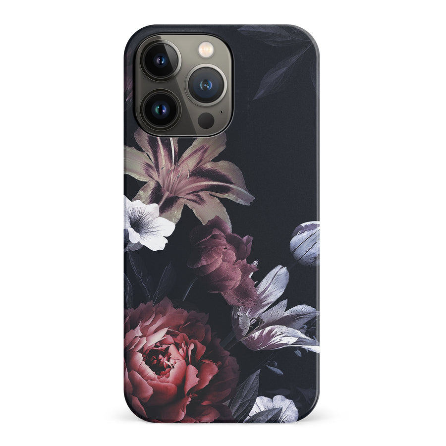 iPhone 14 Pro Flower Garden Phone Case in Black