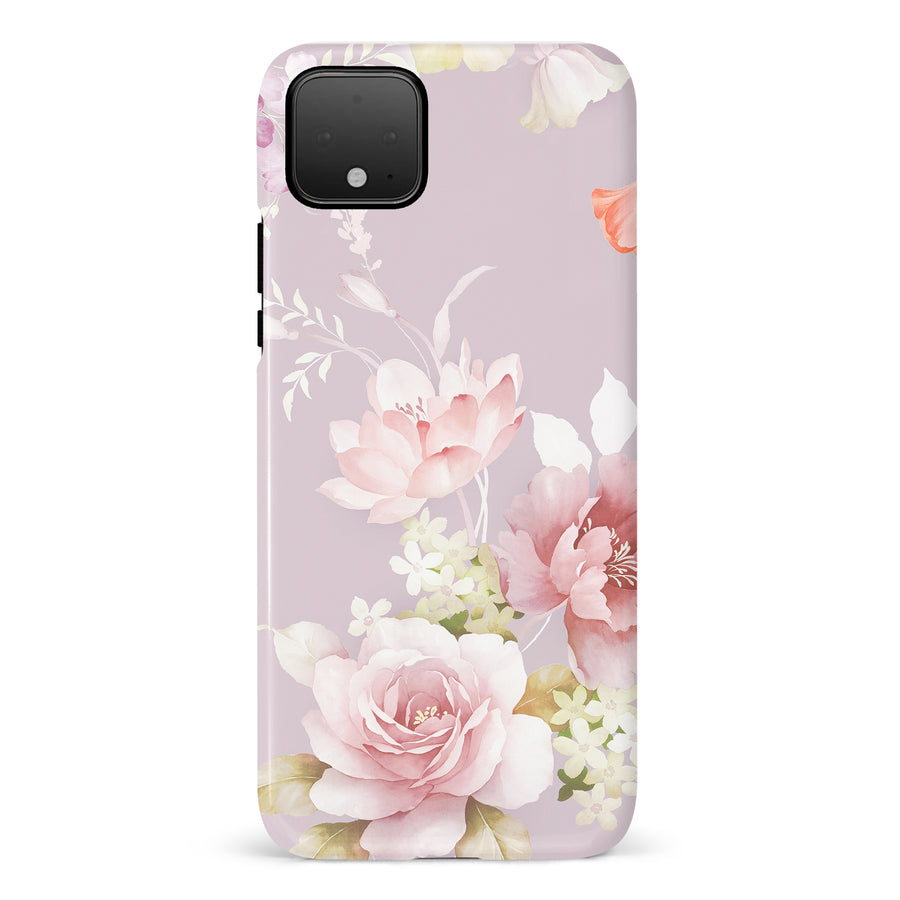 Google Pixel 4 Pink Floral Phone Case