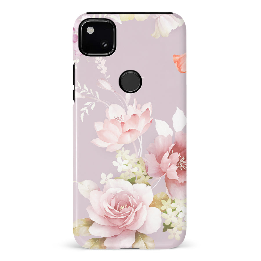 Google Pixel 4A Pink Floral Phone Case