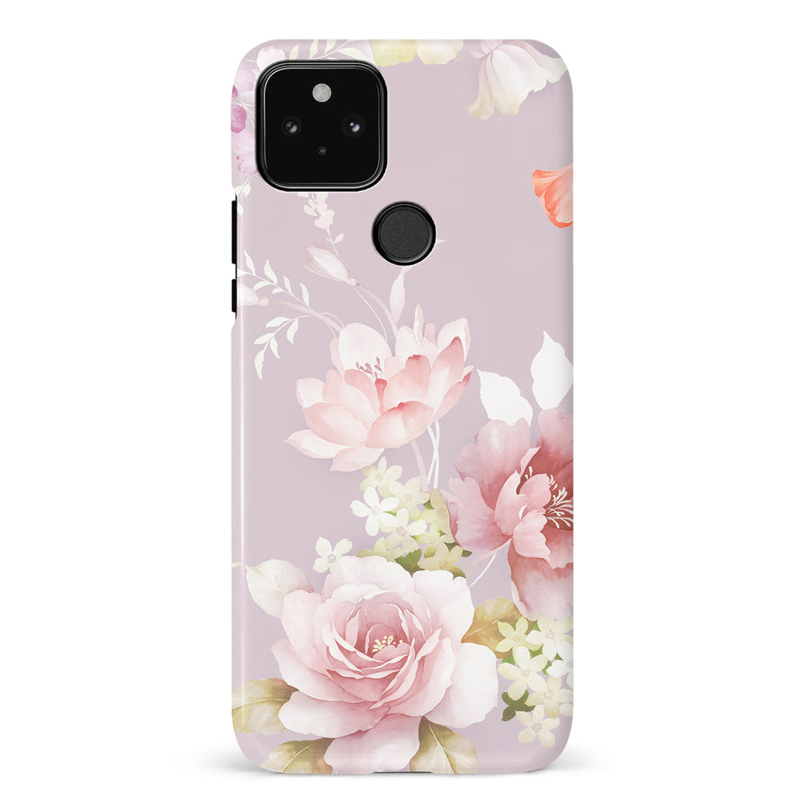 Google Pixel 5 Pink Floral Phone Case
