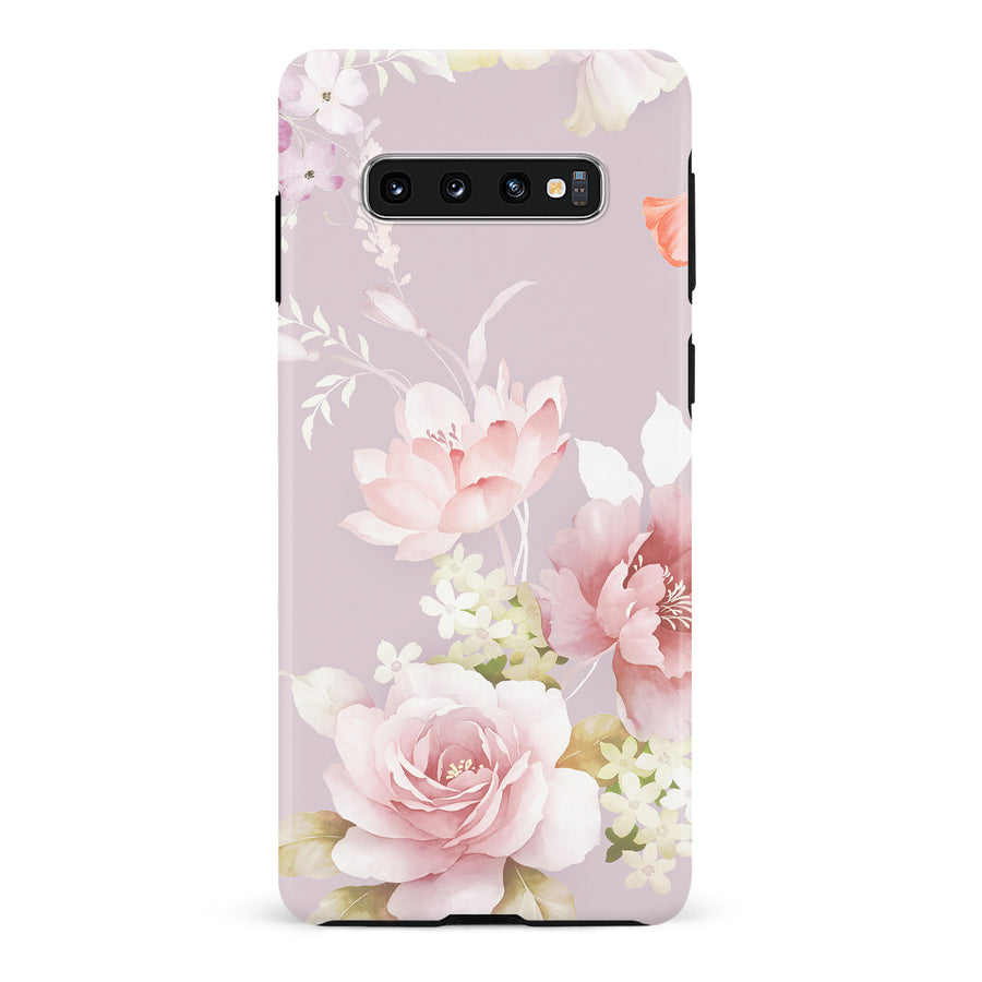 Samsung Galaxy S10 Pink Floral Phone Case