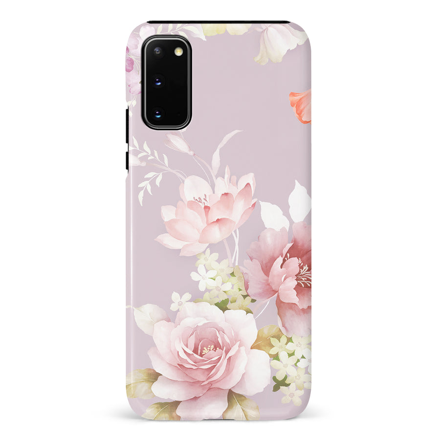Samsung Galaxy S20 Pink Floral Phone Case