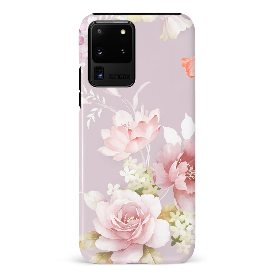 Samsung Galaxy S20 Ultra Pink Floral Phone Case