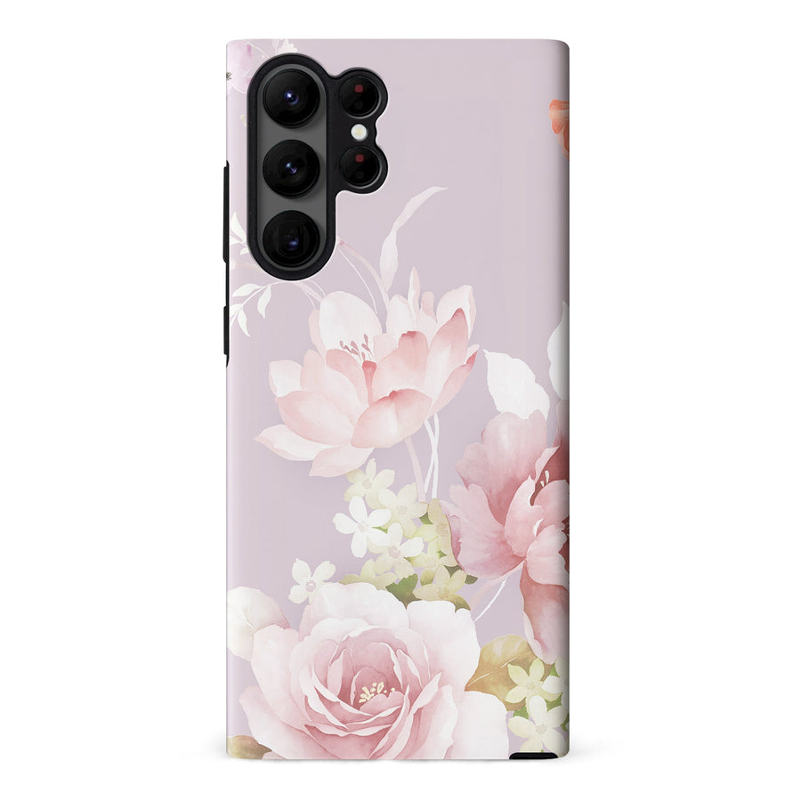 Samsung S23 Ultra Pink Floral Phone Case