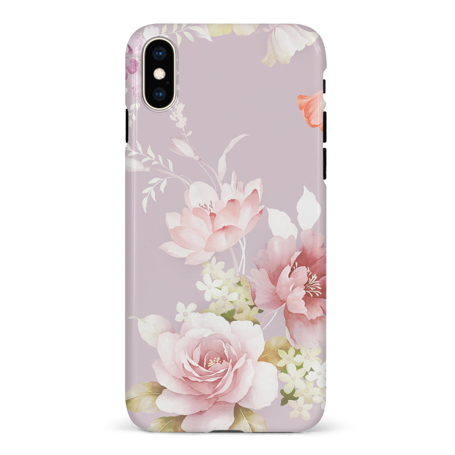 iPhone XS Max Pink Floral Phone Case