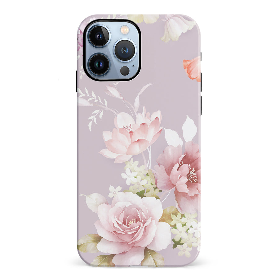 iPhone 12 Pro Pink Floral Phone Case