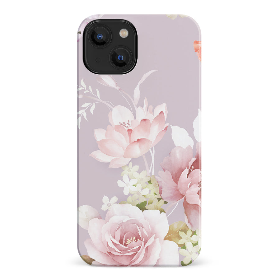iPhone 14 Pink Floral Phone Case