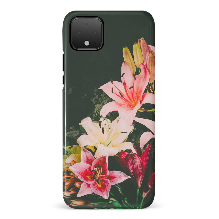 Google Pixel 4 Lily Phone Case in Black