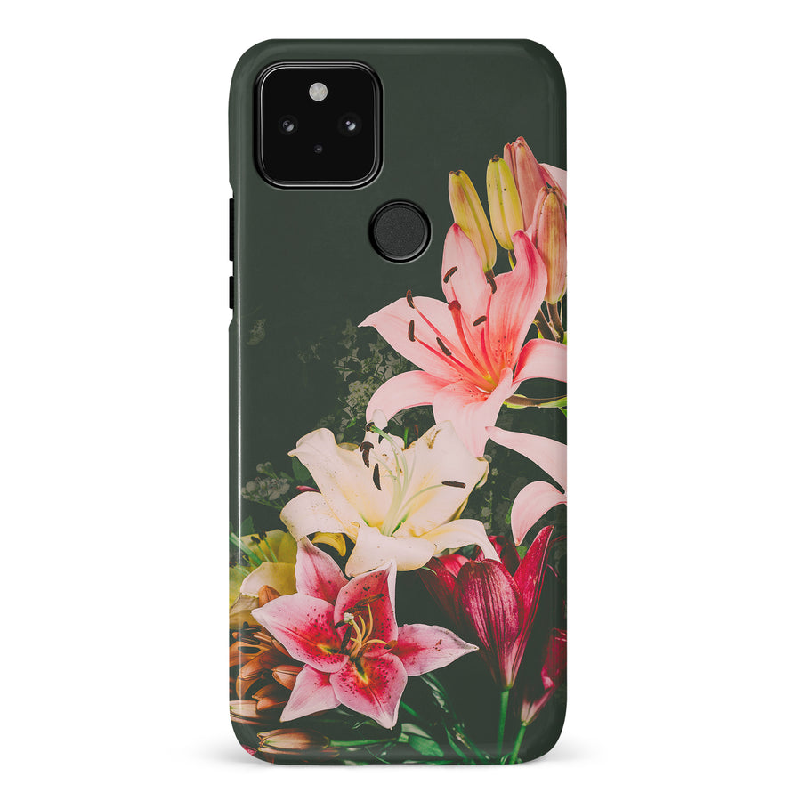 Google Pixel 5 Lily Phone Case in Black