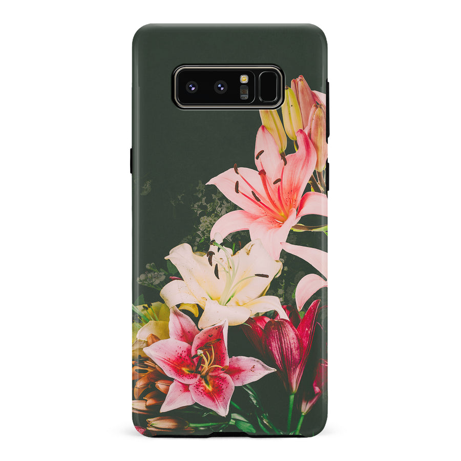 Samsung Galaxy Note 8 Lily Phone Case in Black
