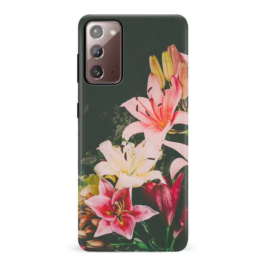 Samsung Galaxy Note 20 Lily Phone Case in Black