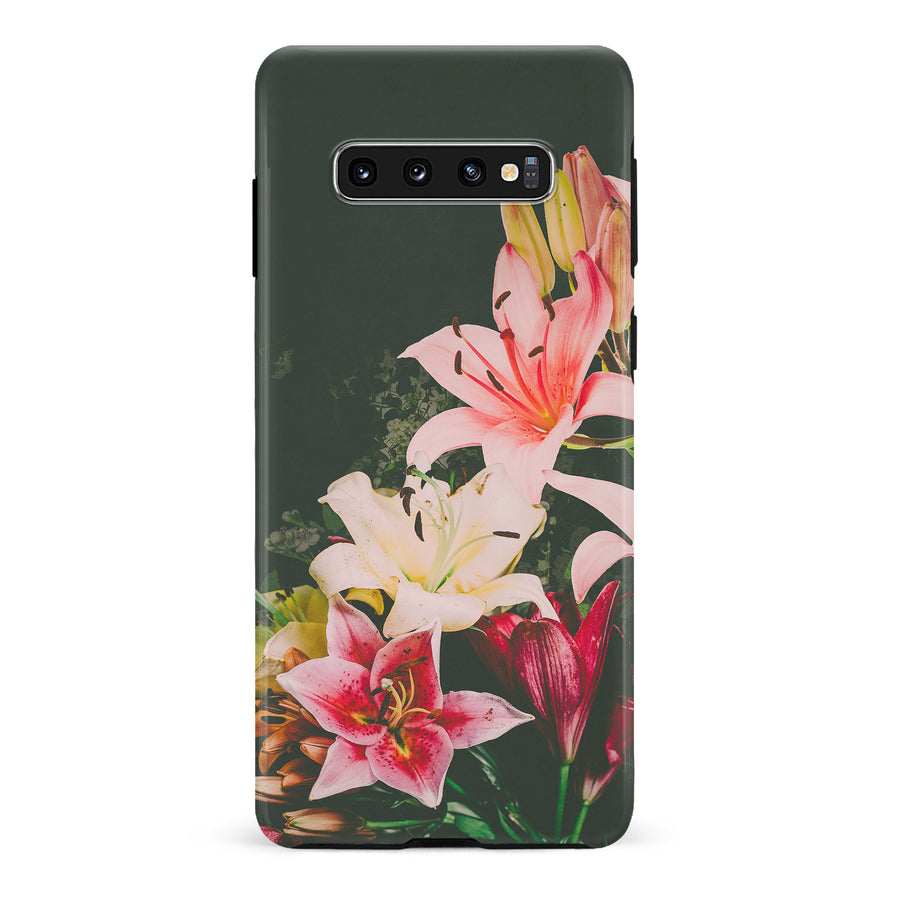 Samsung Galaxy S10 Lily Phone Case in Black