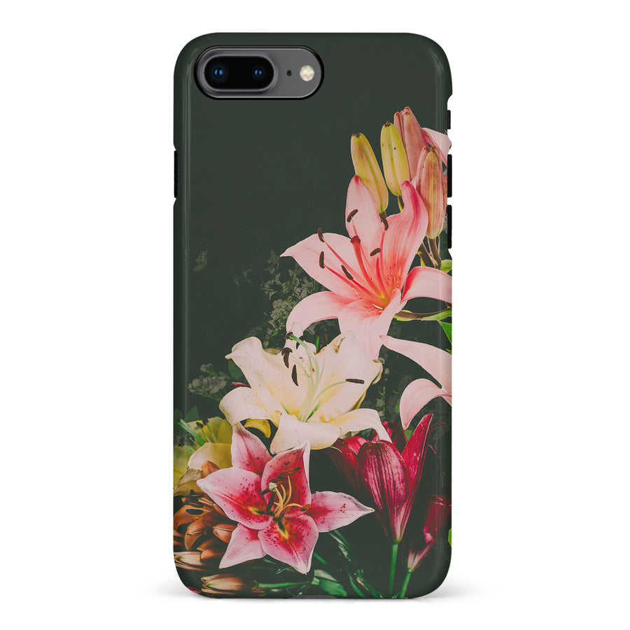 iPhone 8 Plus Lily Phone Case in Black