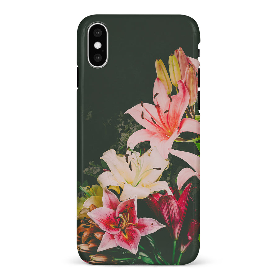iPhone X/XS Lily Phone Case in Black