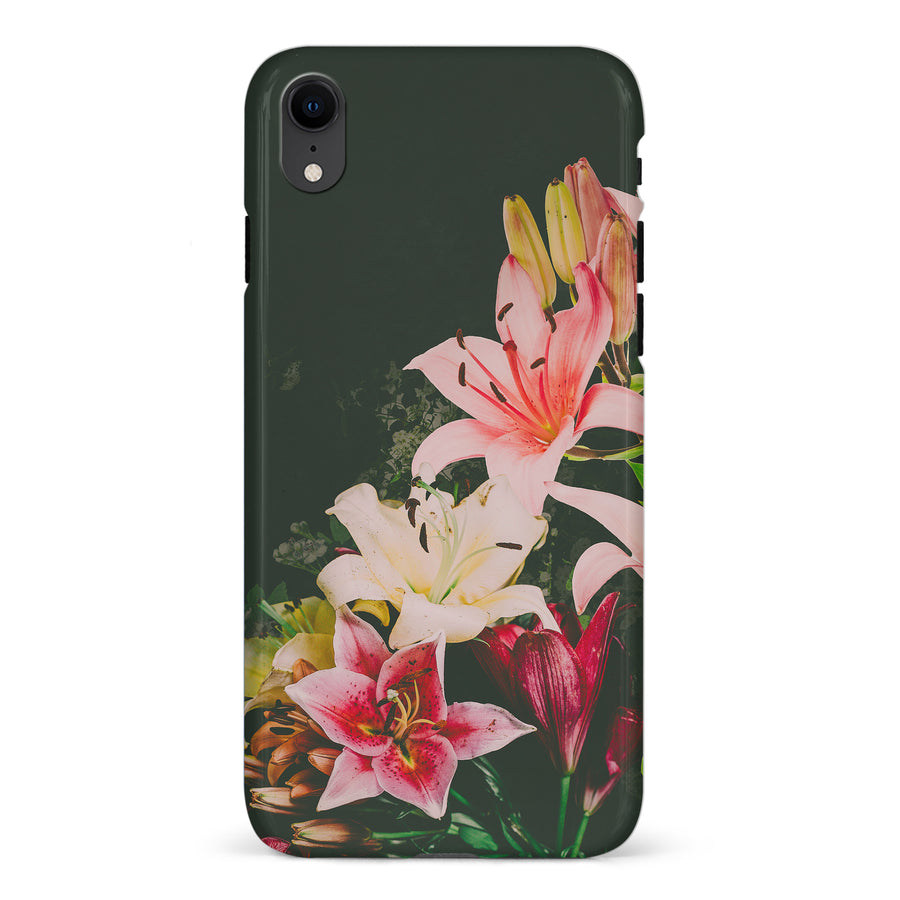 iPhone XR Lily Phone Case in Black
