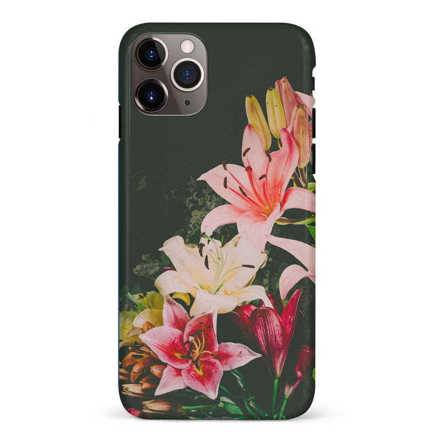 iPhone 11 Pro Max Lily Phone Case in Black