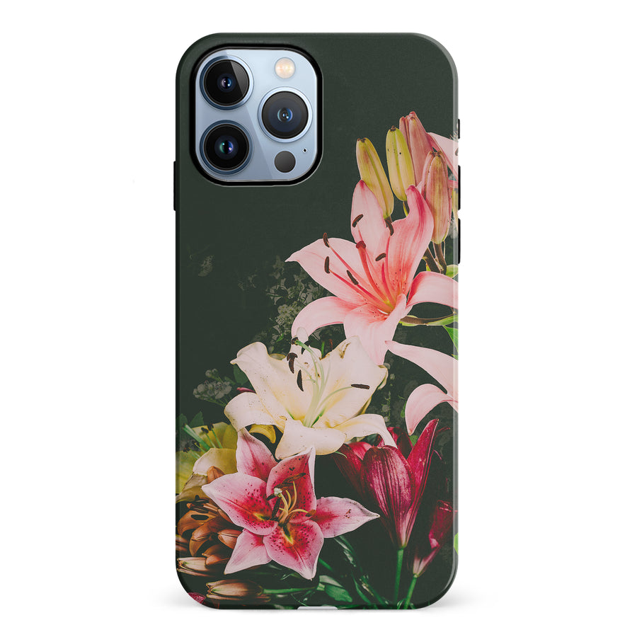 iPhone 12 Pro Lily Phone Case in Black