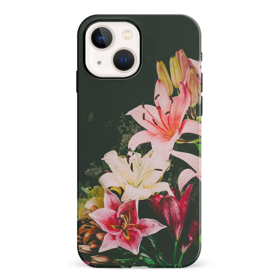 iPhone 13 Lily Phone Case in Black